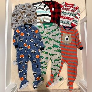 Carter's Fleece footed pajamas size 3T bundle